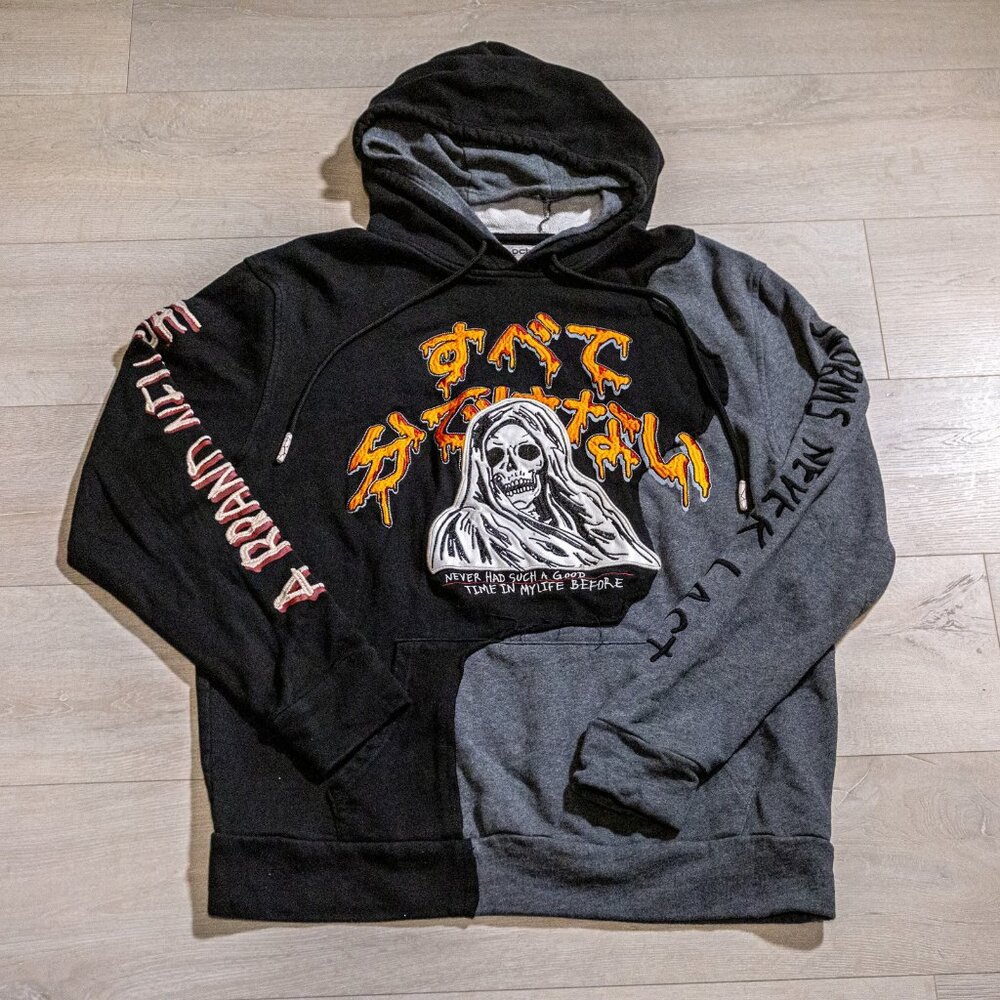 “Storms Never Last” Skeleton Hoodie (Blk/Grey)